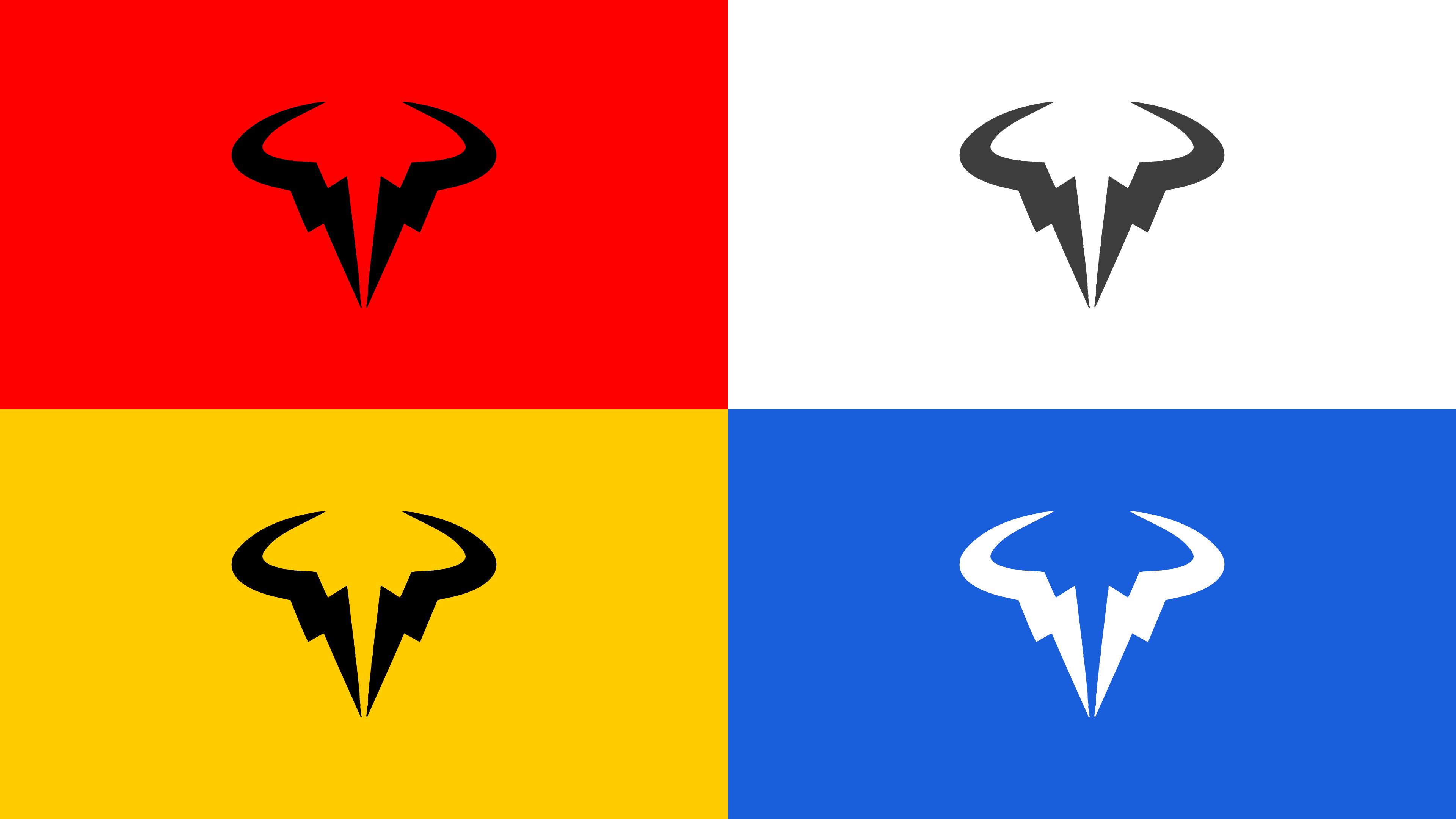 rafa nadal's logo in different colors