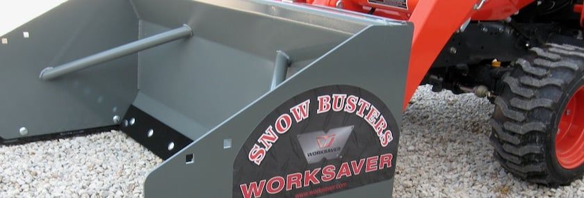 Snow pushers for subcompact tractors