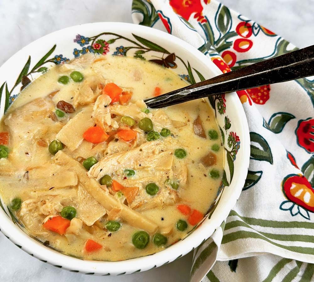 Silky, Creamy Chicken Noodle Soup
