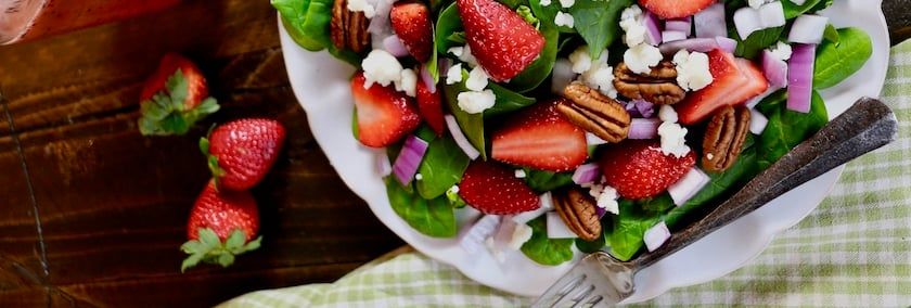 Sweet and Savory Strawberry Spinach Salad