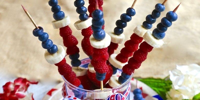 Star Spangled Skewers - Colorful kabobs celebrate Independence Day