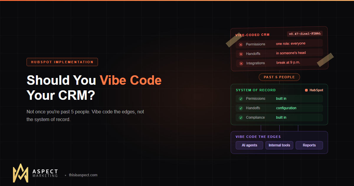 Should you vibe code your CRM? Not once you're past 5 people