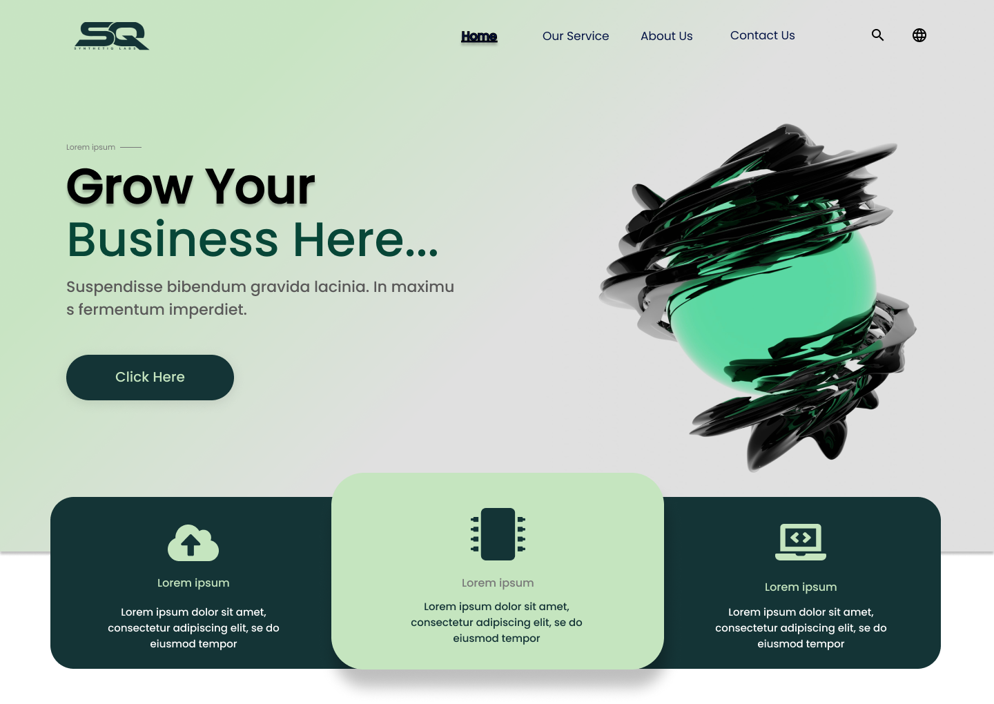Synthetiq Labs business website design