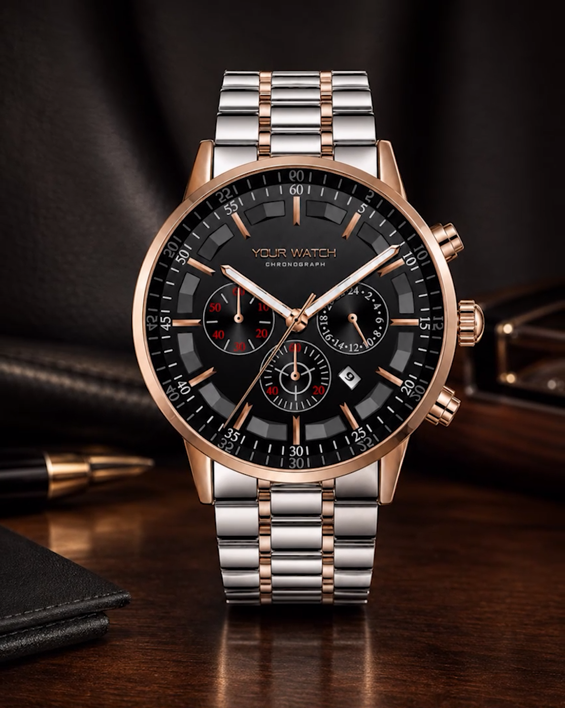 Brown Watch AI Images and Product Visuals