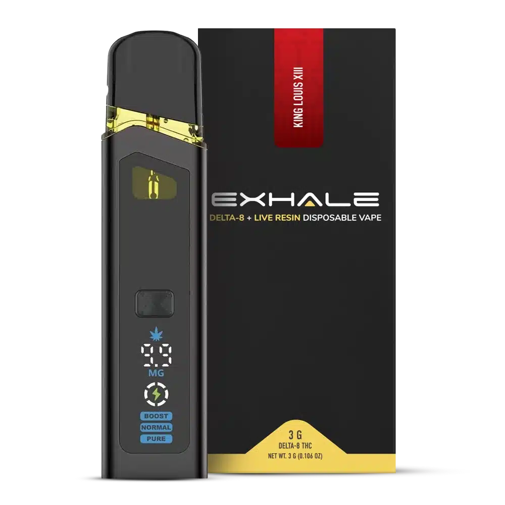 Exhale Wellness Delta-8 Live Resin Disposable Vape (3g, Up to 900 Hits) – 10 Pack (Wholesale)