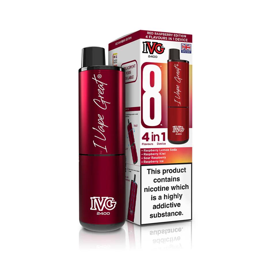 IVG 2400 4-in-1 Vape - Red Edition