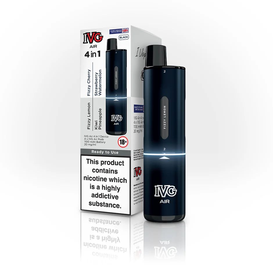 IVG Air 4-in-1 Vape - Black (5 Pack)