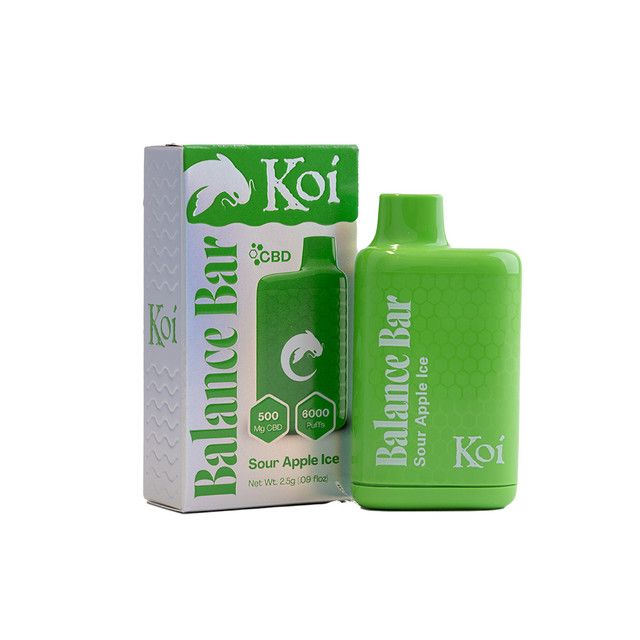 KOI Balance Bar CBD Vape - Sour Apple Ice