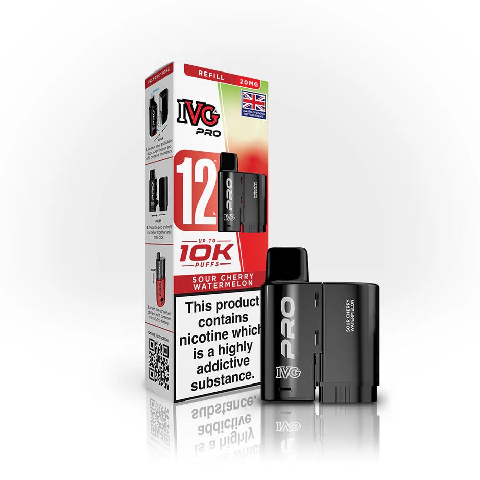 IVG Pro 12 Prefilled Pod Vape Kit - Strawberry Watermelon (5 Pack)
