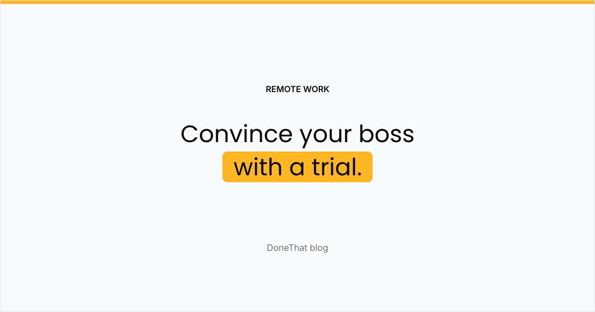 A one-page office-versus-home comparison used to propose a reversible mid-week remote-work trial with a written trail of output.