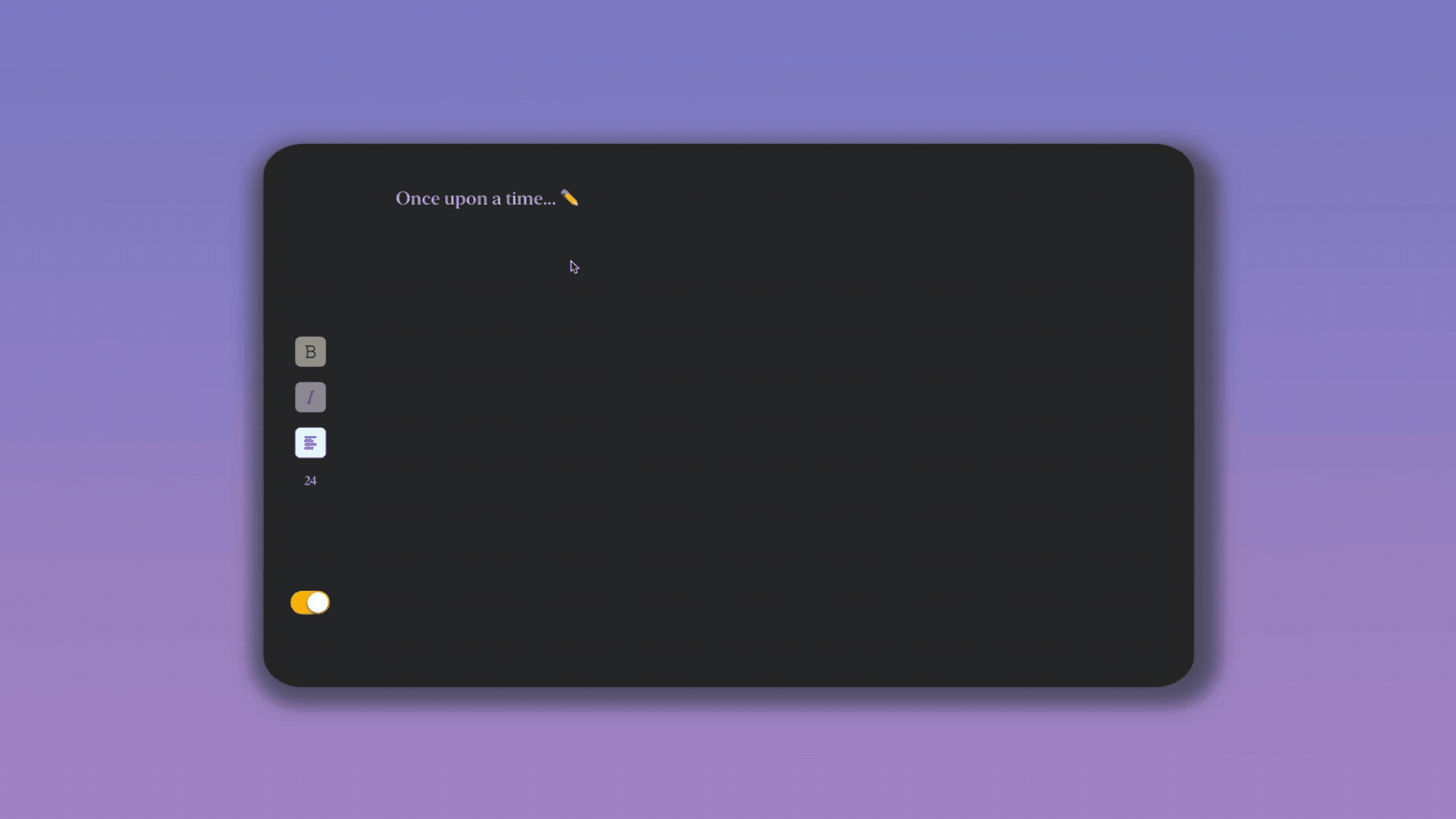 Simple text writer prototype