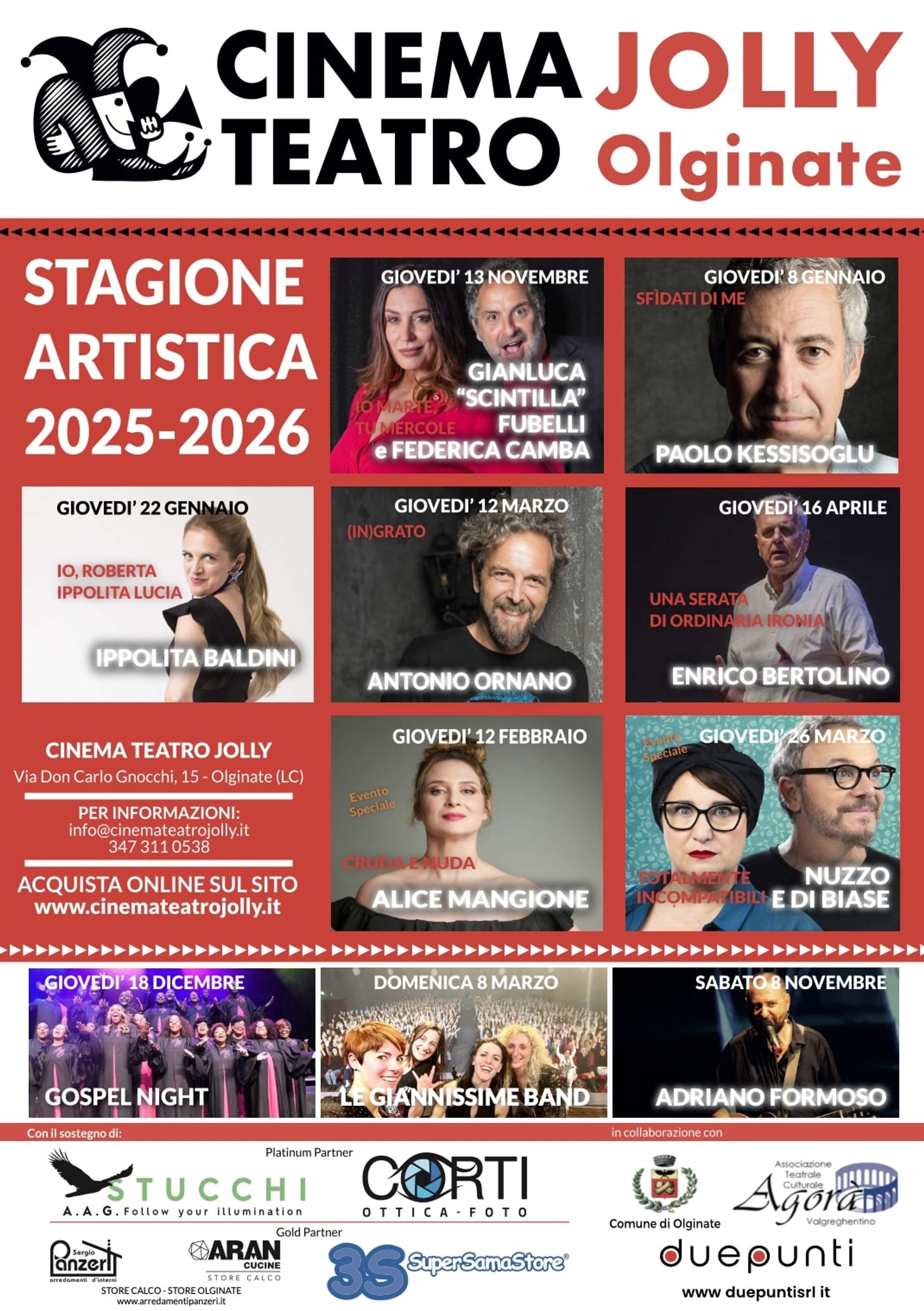 Stagione Artistica Cinema Teatro Jolly 25/26 