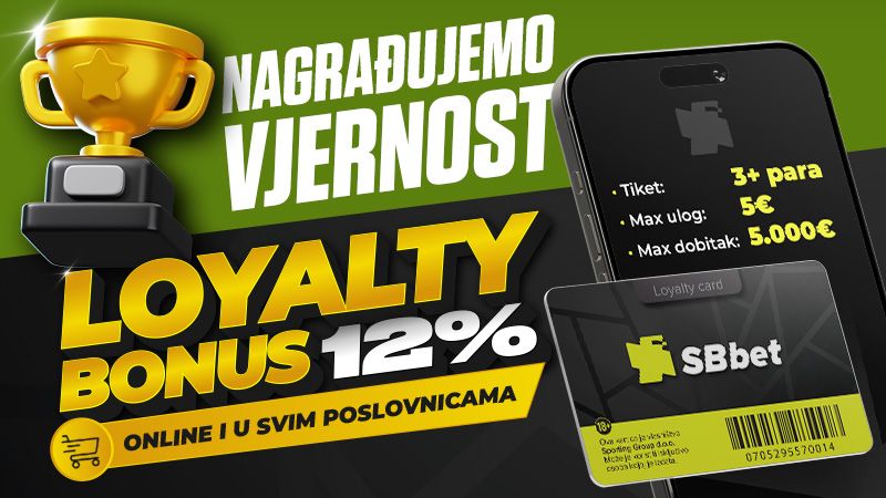 LOYALTY BONUS 12% – JEDINI U CRNOJ GORI!