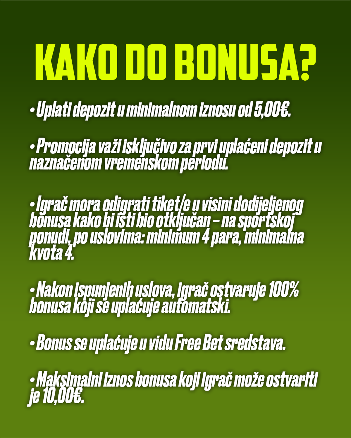 kako do bonusa
