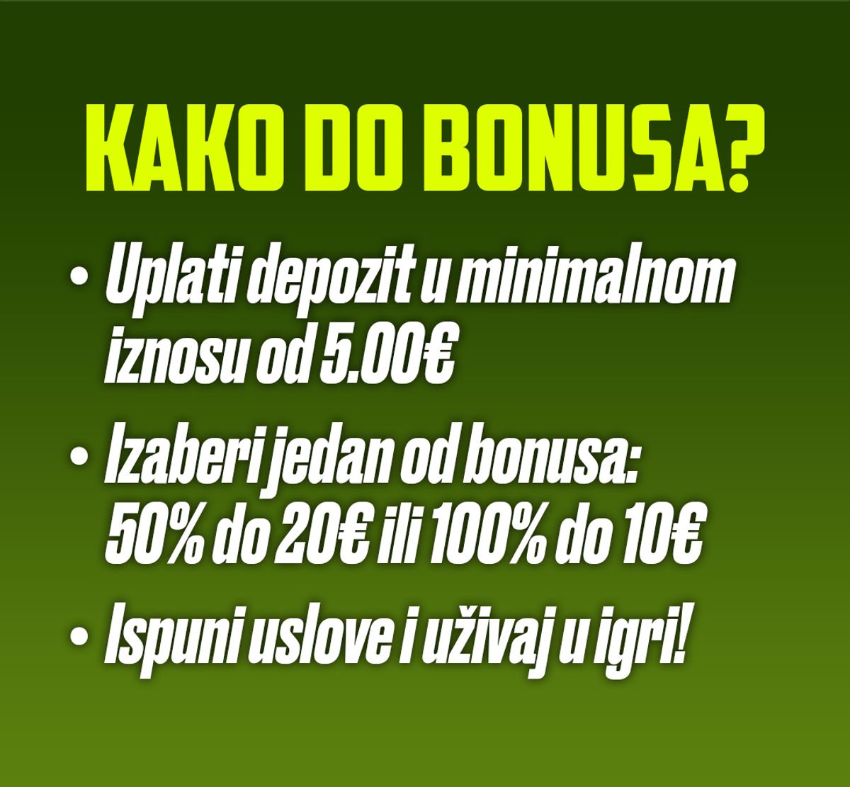 kako do bonusa