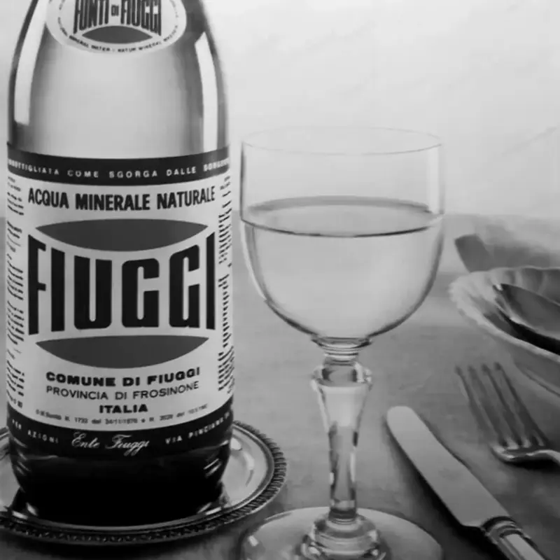 Etichetta storica Fiuggi Acqua Minerale Naturale
