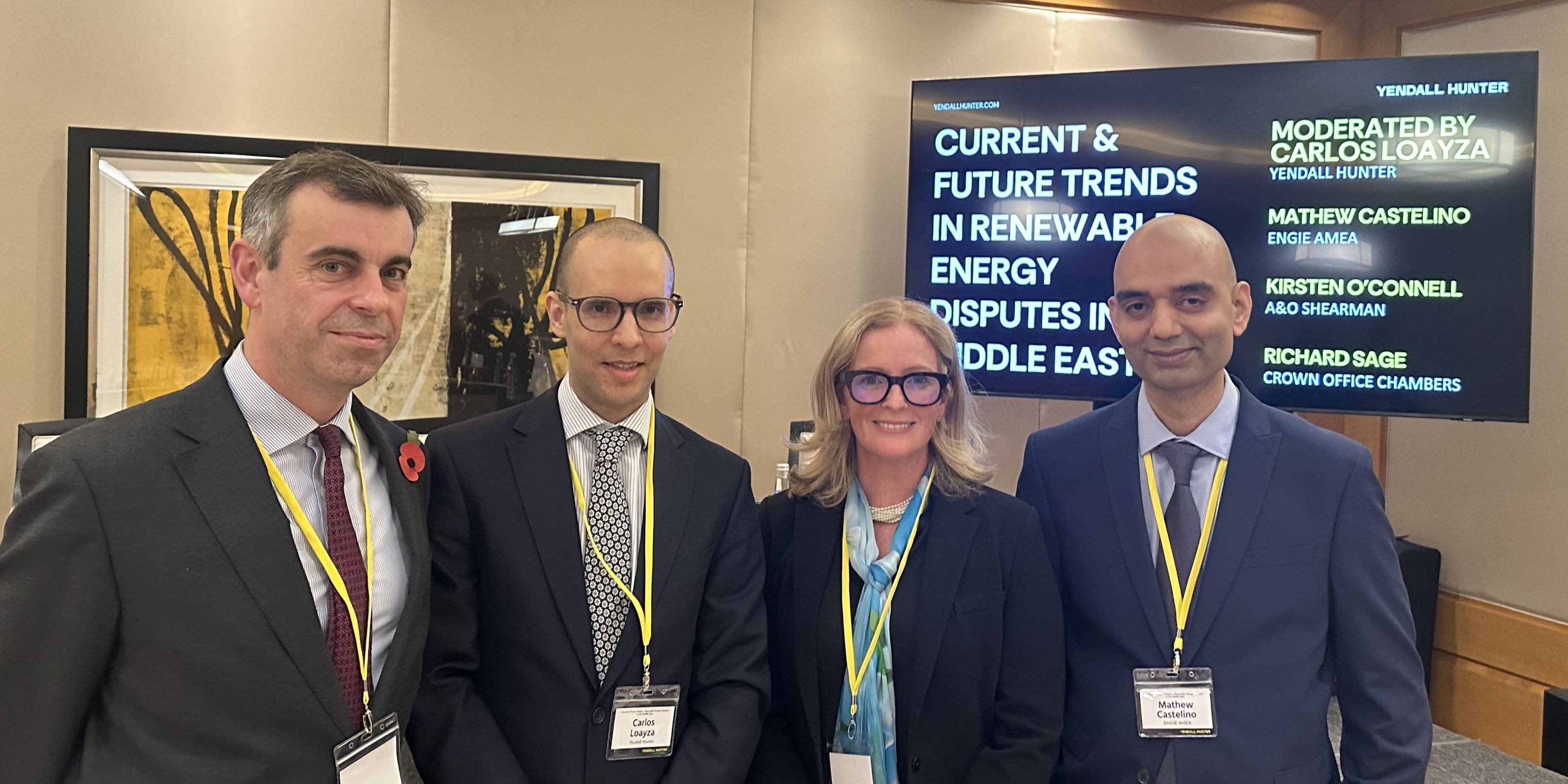 Speakers - (left to right) Richard Sage, Carlos Loayza, Kirsten O'Connell & Mathew Castelino