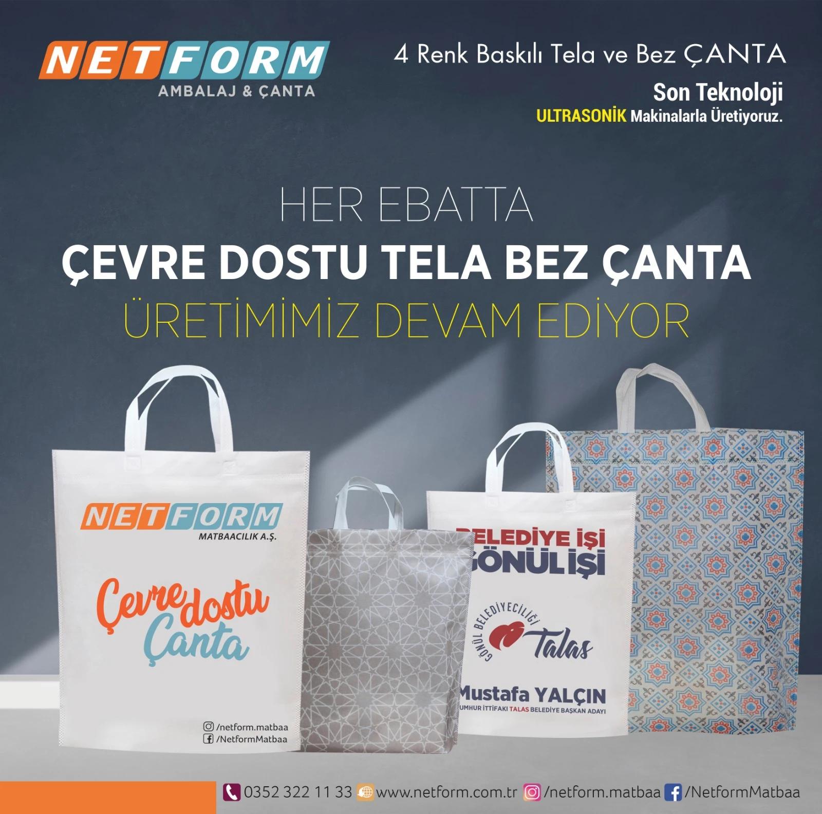 Bez çanta promosyon baskısı