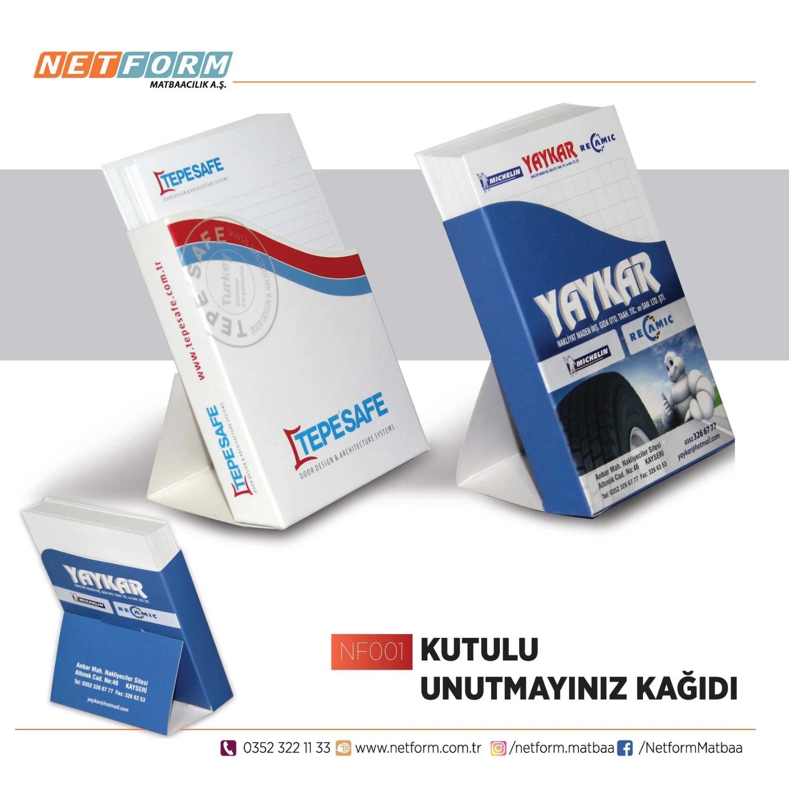 Kutulu unutmayınız kağıdı baskısı