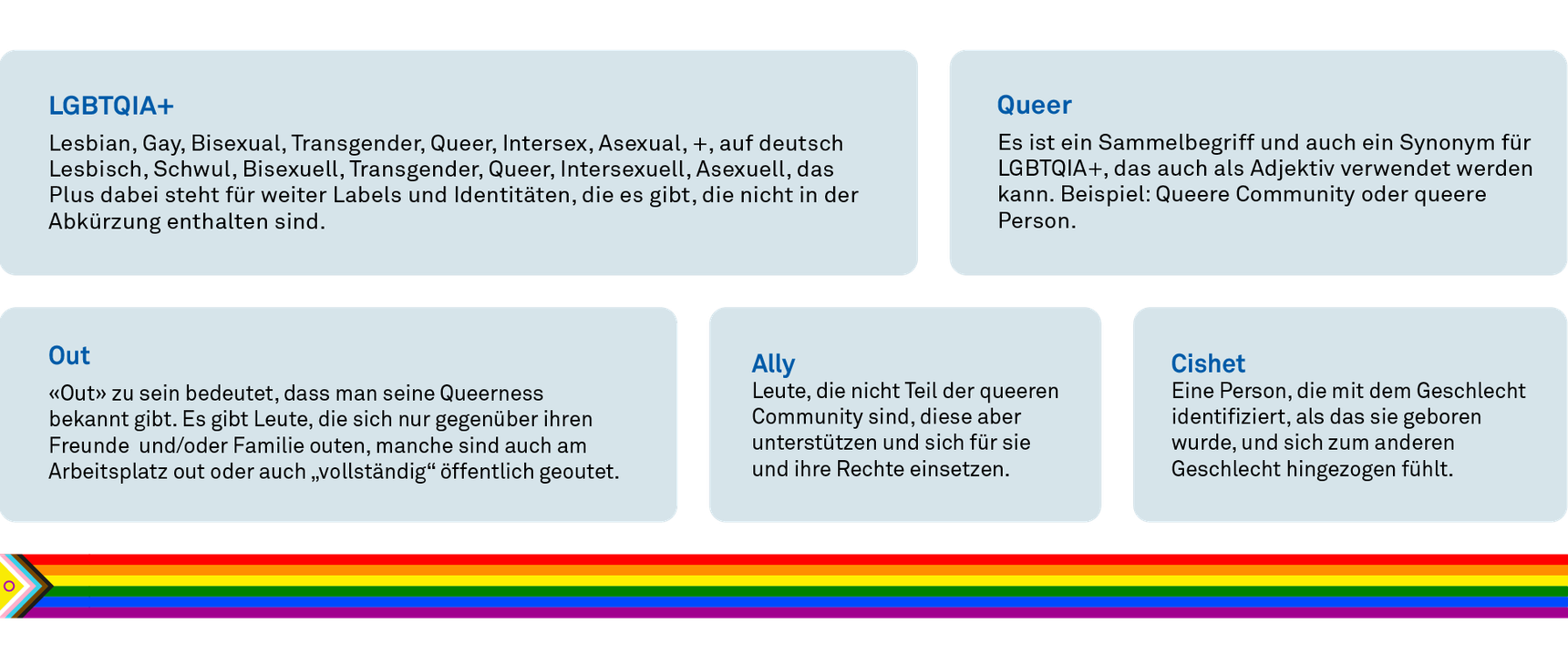 Wichtige Begriffe kurz erklärt. LGTBQIA+