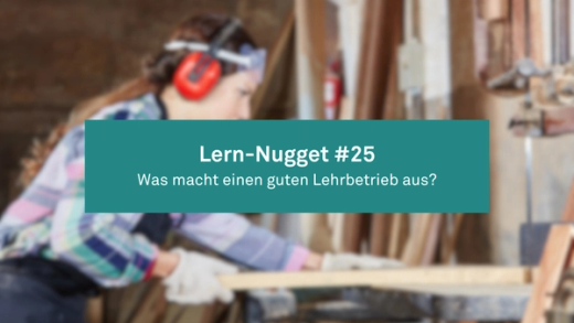 Lern-Nugget #25: Was macht einen guten Ausbildungsbetrieb aus?