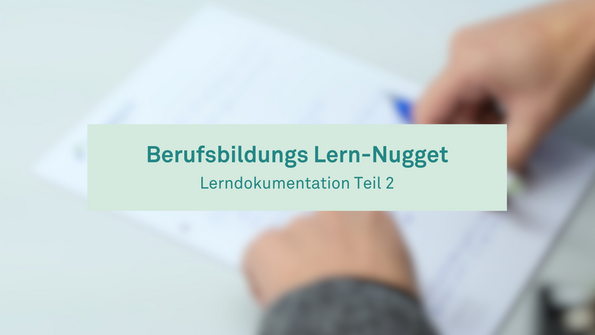 Berufsbildungs Lern-Nugget: Lerndokumentation Teil 2