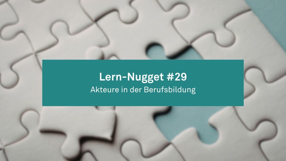Lern-Nugget #29: Akteure der Berufsbildung.