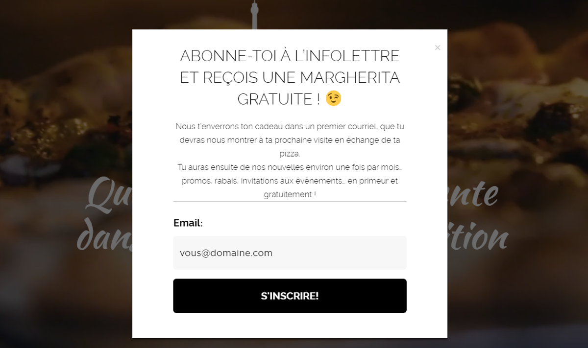 Exemple concret: un restaurant qui est créatif!