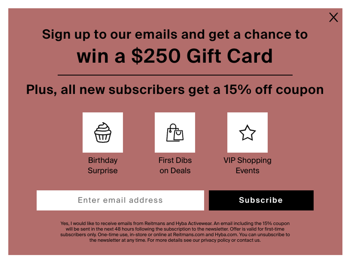 Discount-popup-form-example-Reitmans