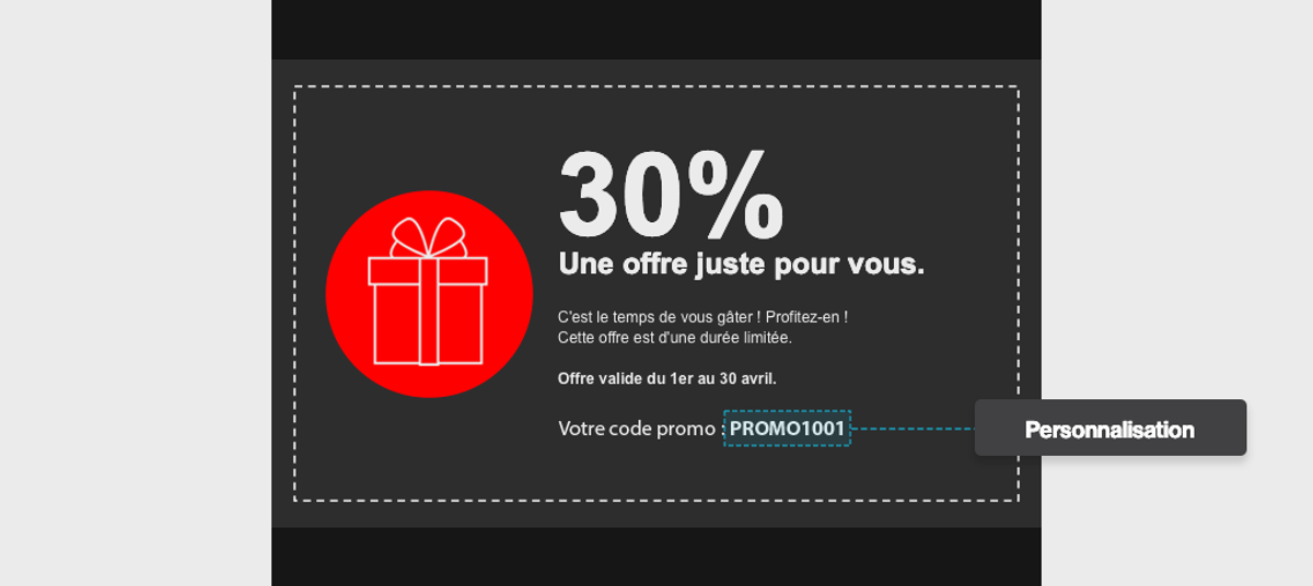 Exemple code promo