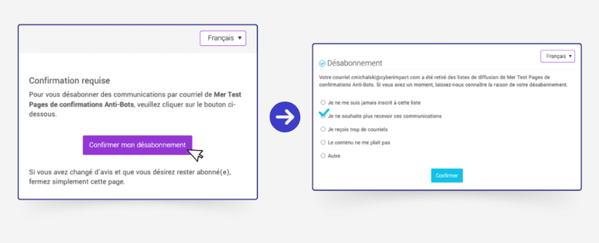 Clics-robots-page-confirmation-désabonnement