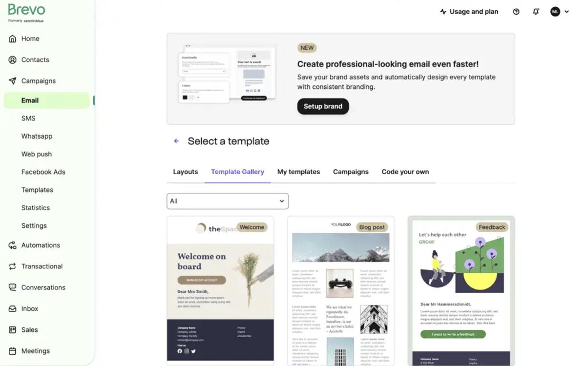 Brevo email marketing platform