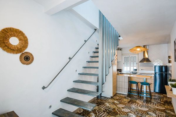 Kitchen and stairs