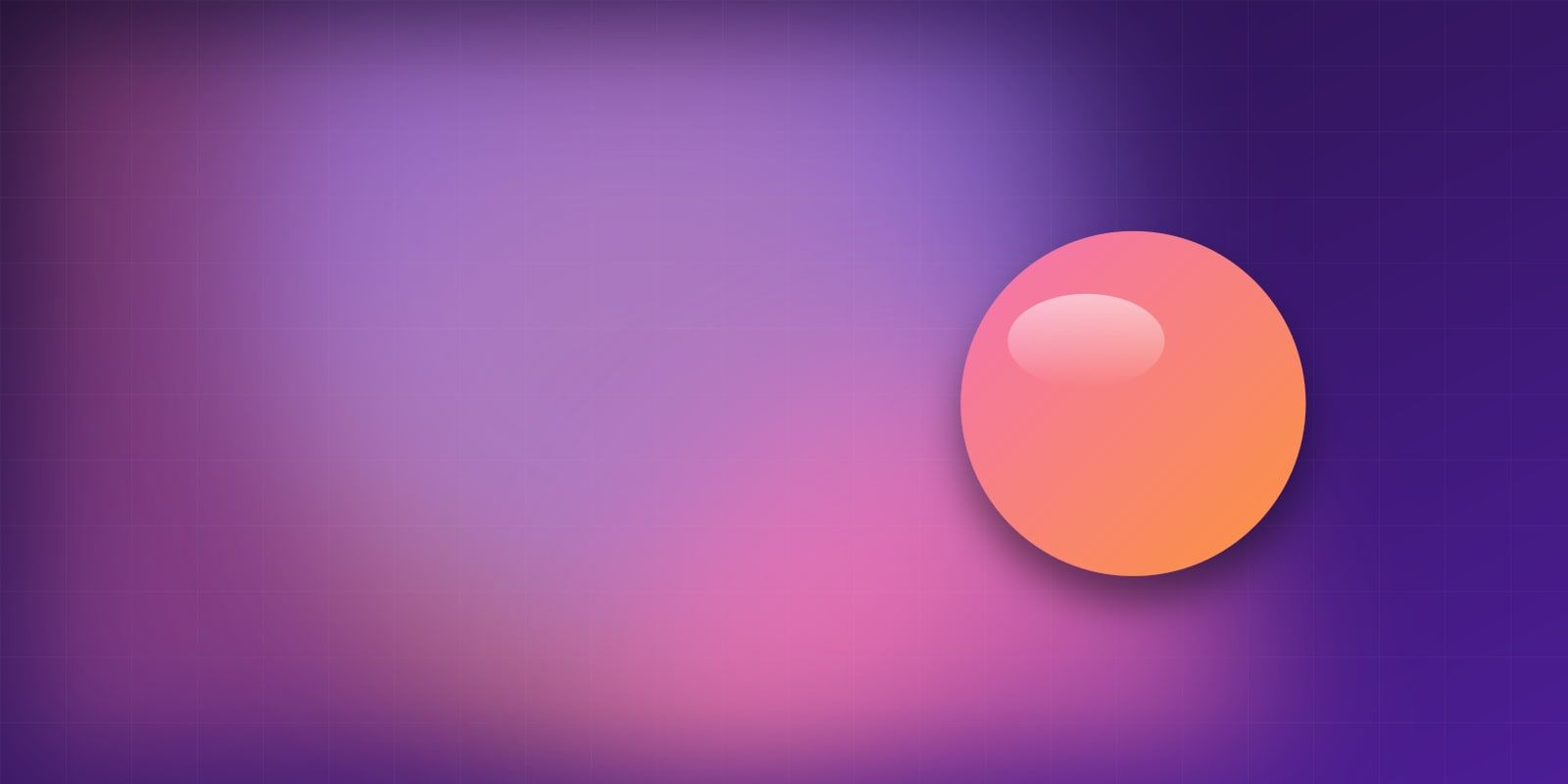 A glowing orb on a soft purple gradient