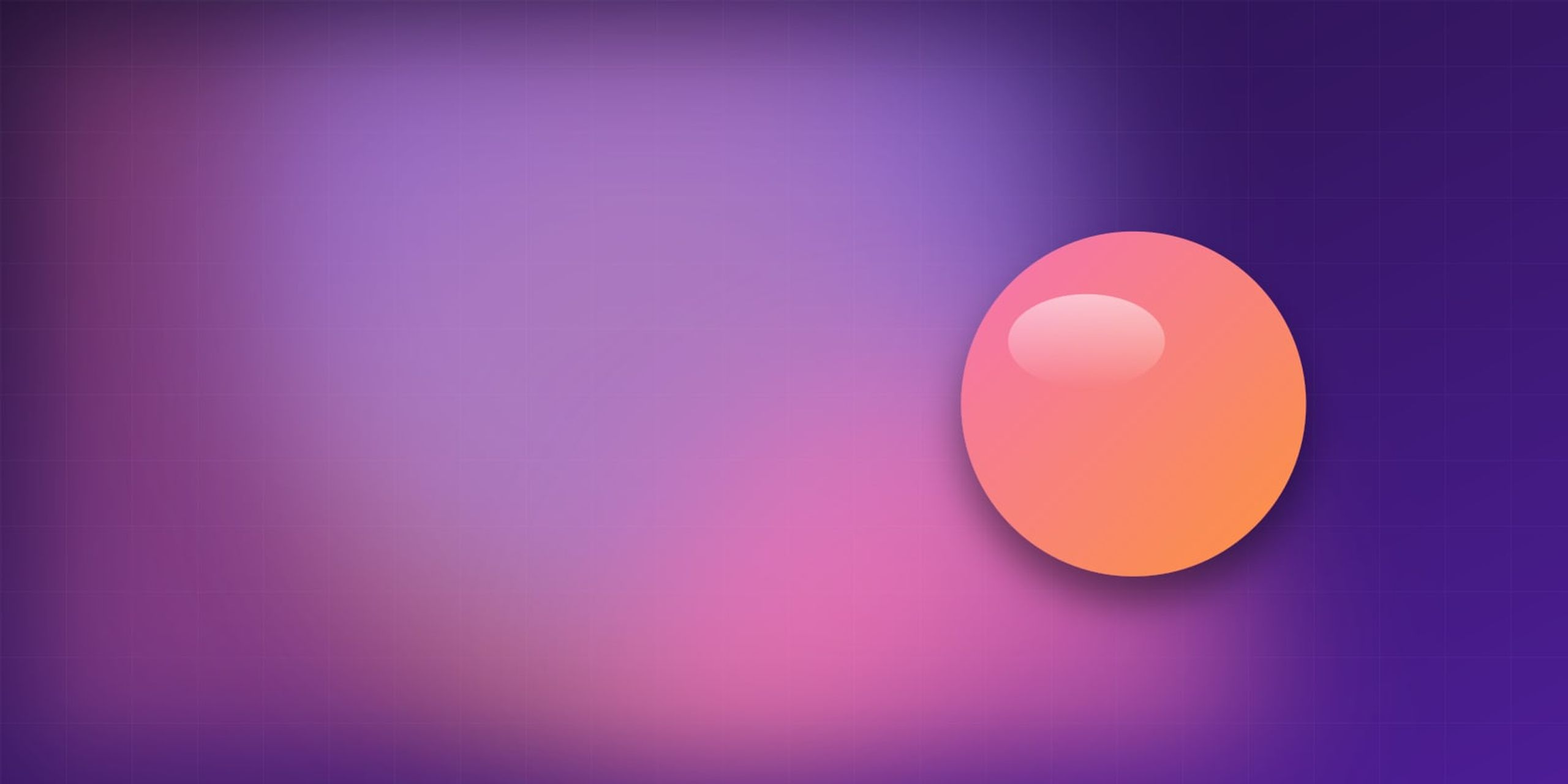 A glowing orb on a soft purple gradient