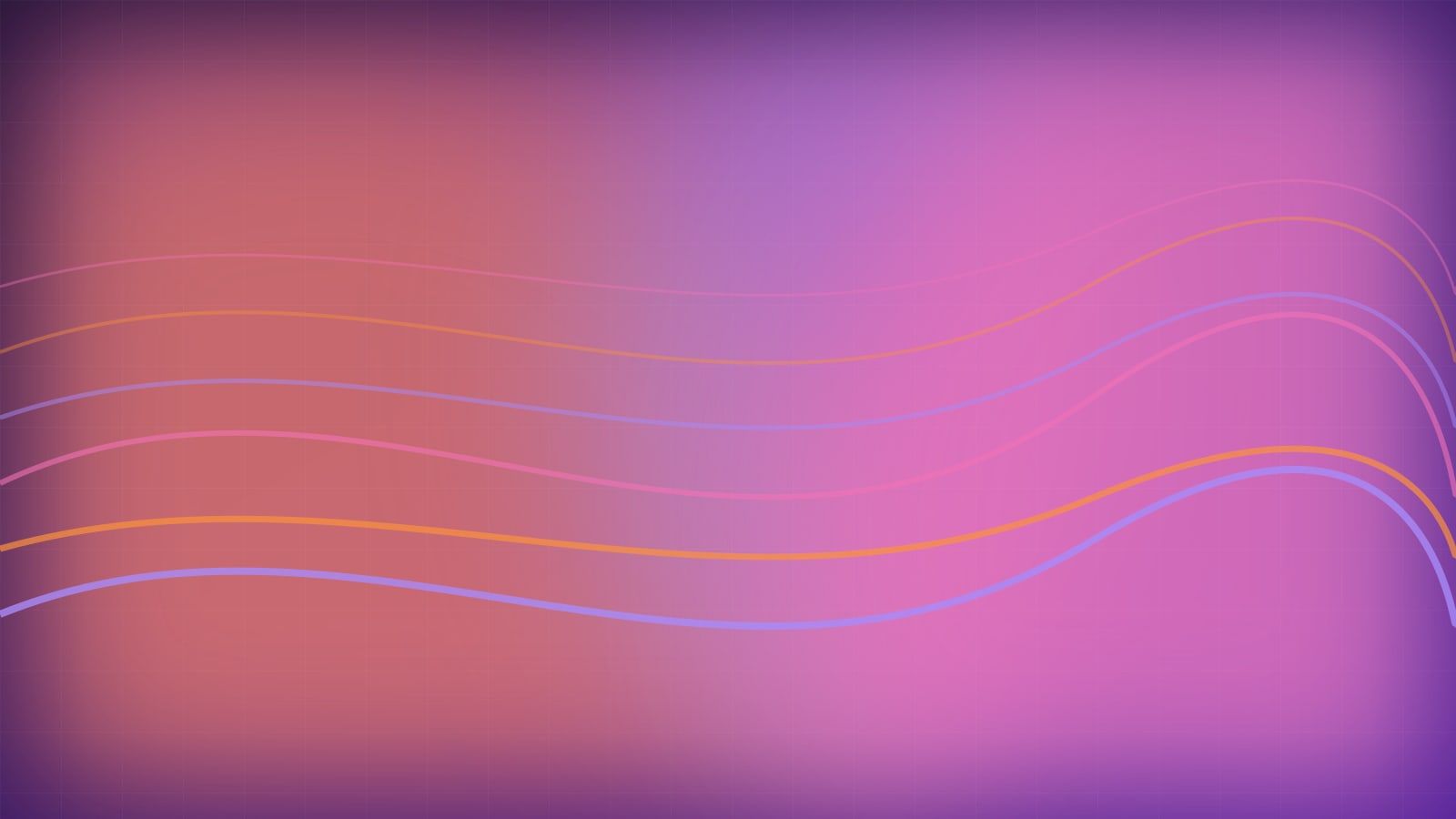 Soft flowing lines over a warm purple gradient