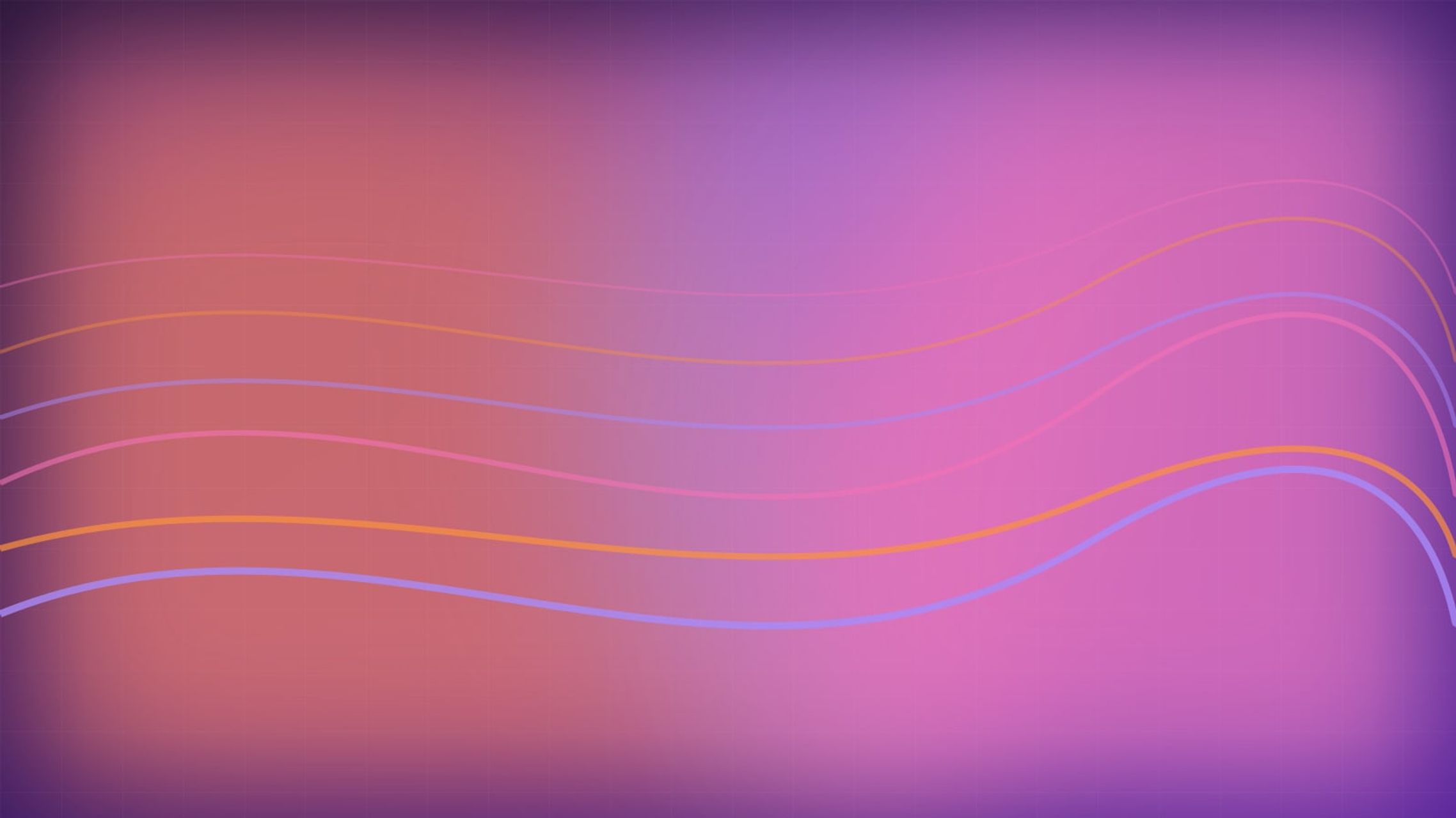 Soft flowing lines over a warm purple gradient