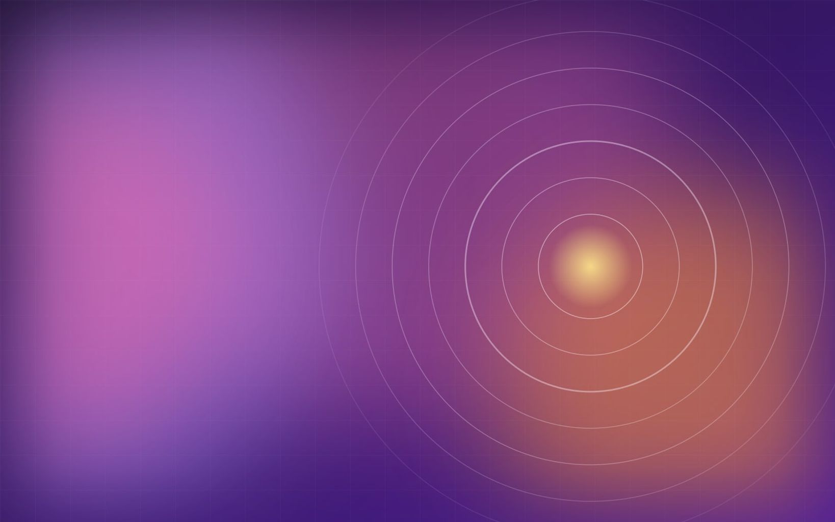 Concentric rings of light on a purple and pink gradient
