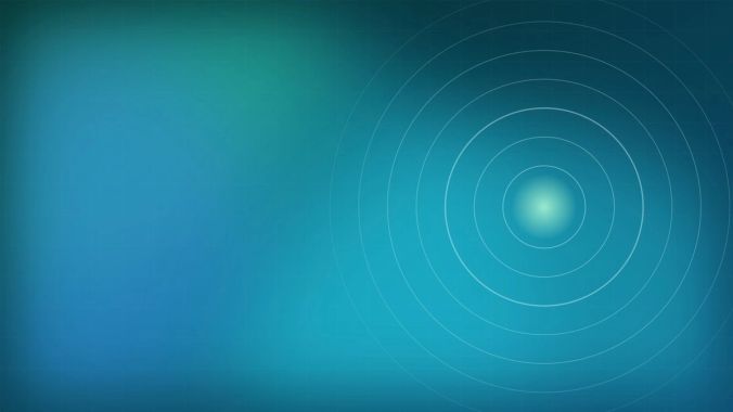 Concentric circles on a deep teal background
