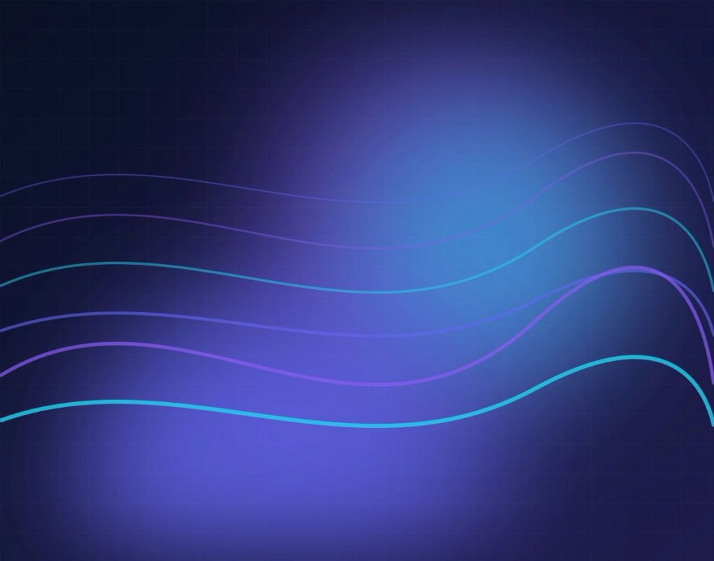 Layered waves in blue and violet