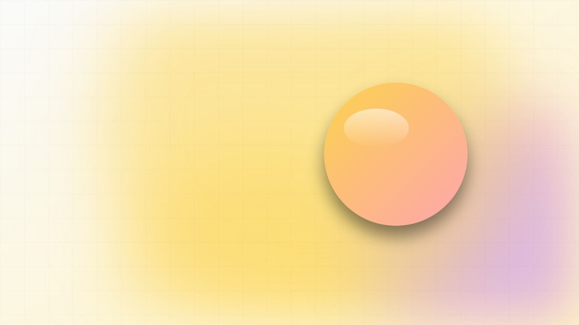 A glowing sphere on a soft warm background