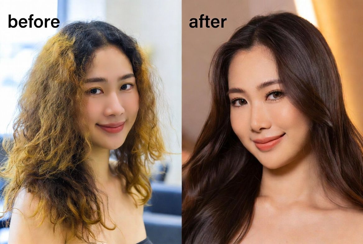 Ảnh bìa bài viết: Từ tóc hư tổn nặng đến mái tóc khỏe mượt
