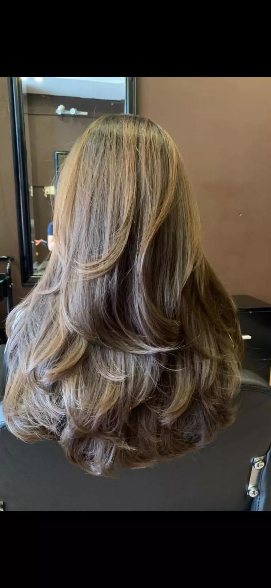 Kiểu tóc Layer Hàn Quốc mái bay nữ tại Salon Louis Hair Rạch Giá Kiên Giang