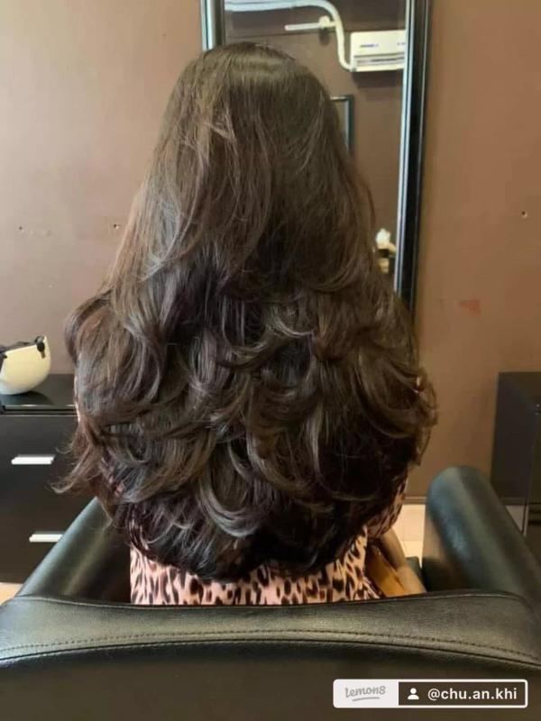 Kiểu tóc nhuộm nâu caramel nữ tại Salon Louis Hair Rạch Giá Kiên Giang nữ tại Hair