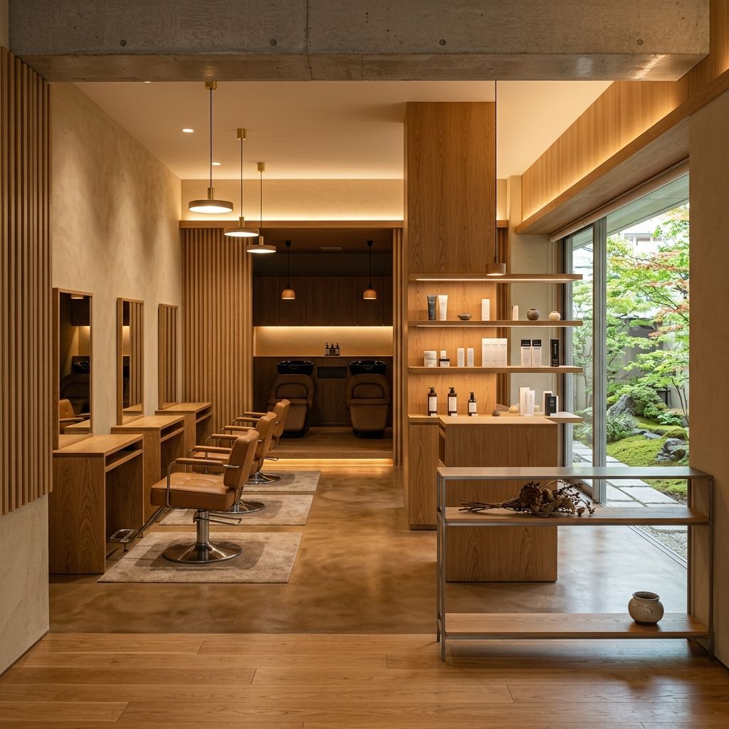 Không gian nội thất Salon Louis phong cách tối giản kiểu Nhật