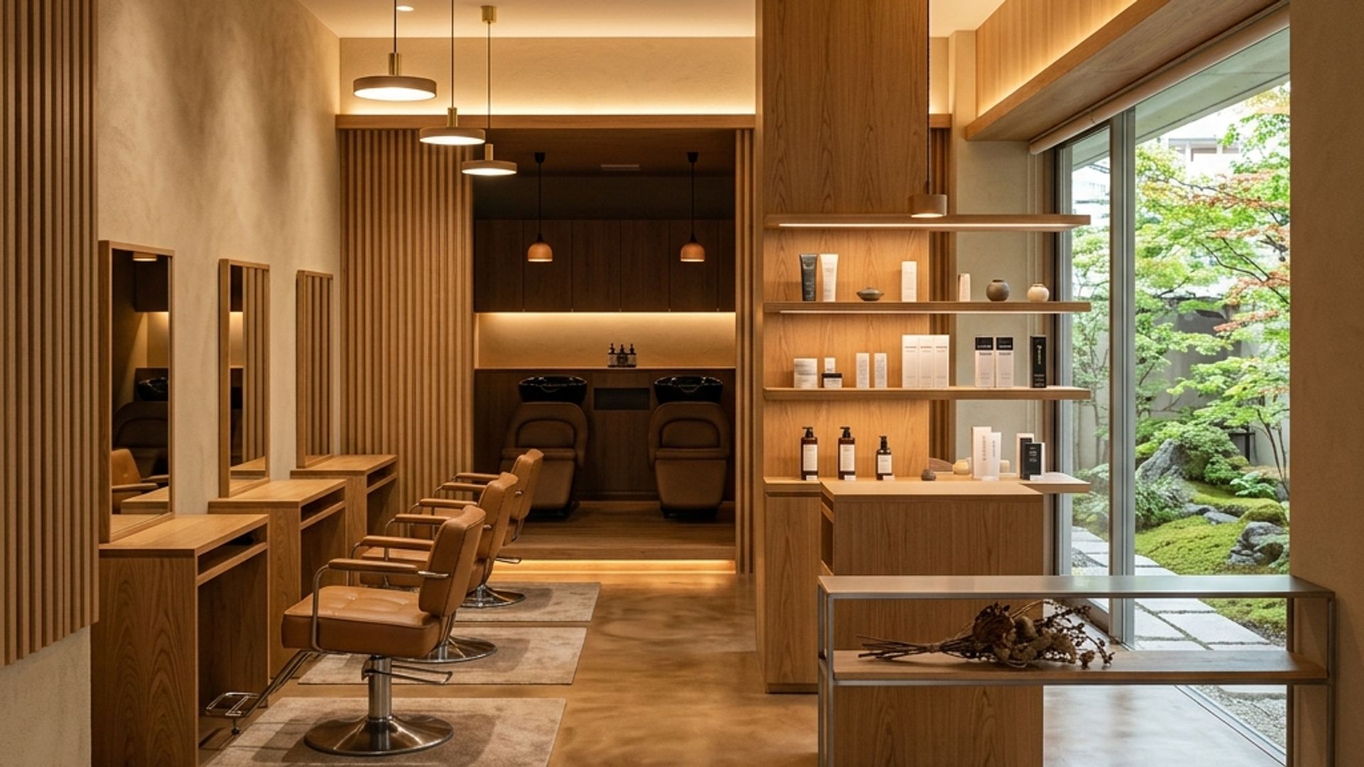 Không gian nội thất Salon Louis phong cách tối giản kiểu Nhật