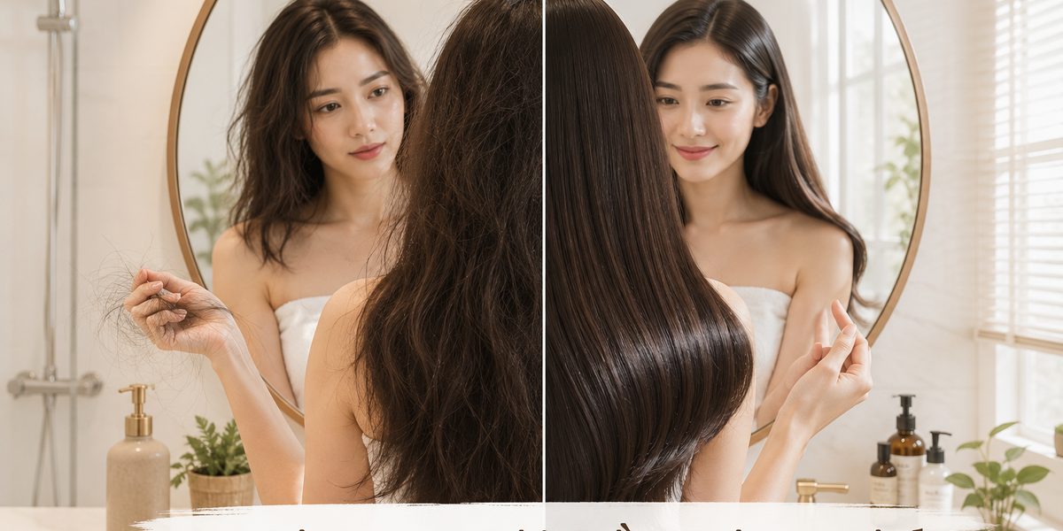 Ảnh bìa bài viết: 7 Sai Lầm Khi Gội Đầu Khiến Tóc Khô Xơ Và Gãy Rụng Nhiều Hơn