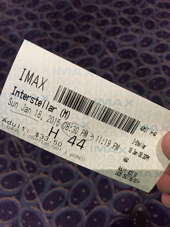 インターステラーが IMAX でみれる！