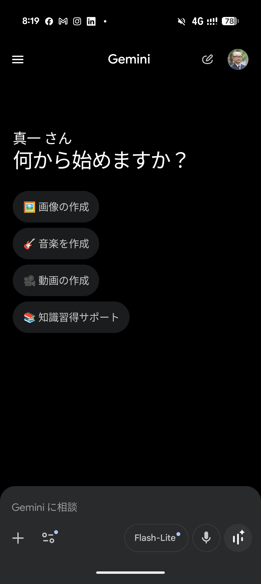 Gemini が起動しました