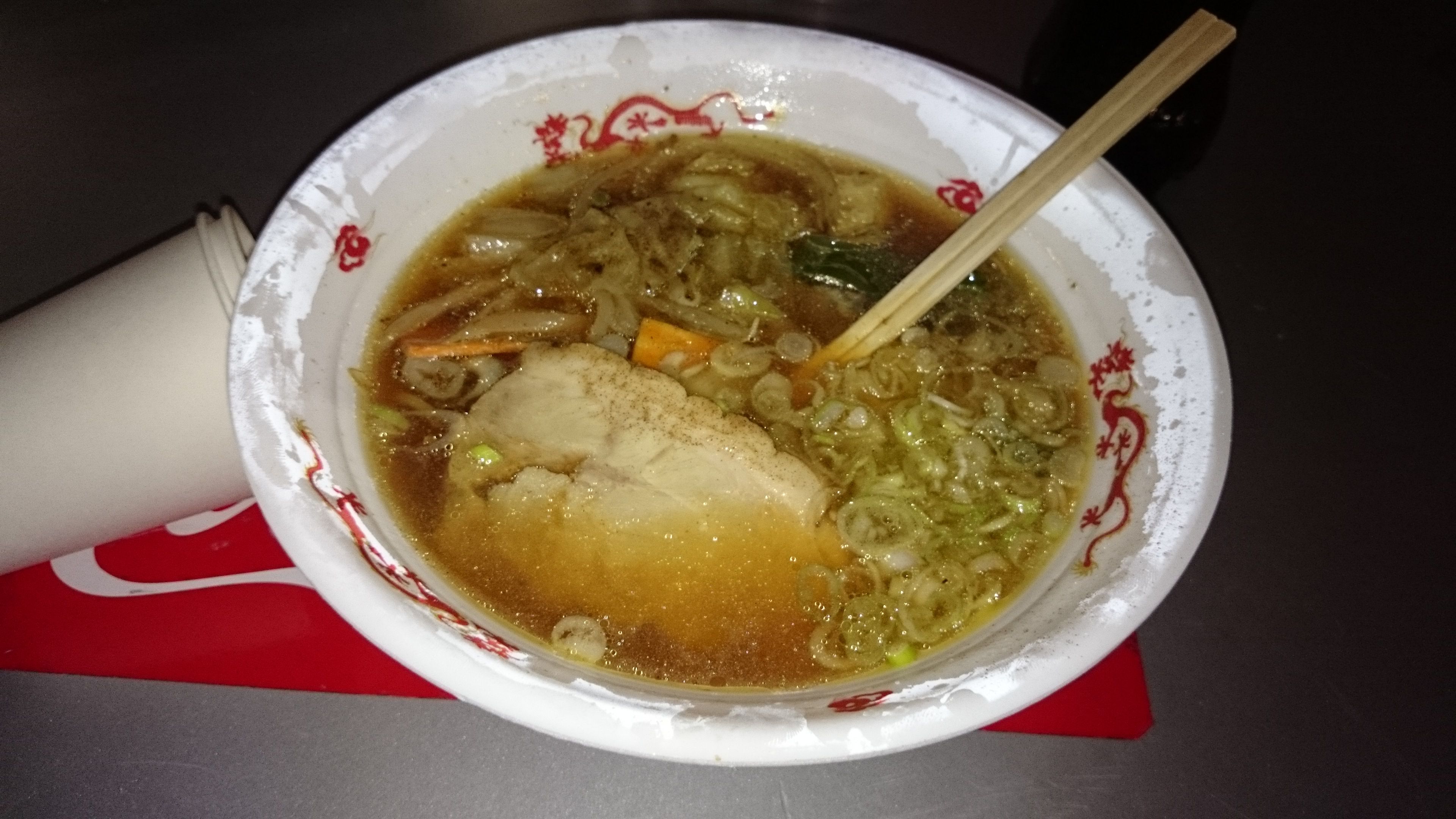 ゴール地点で食べたラーメン